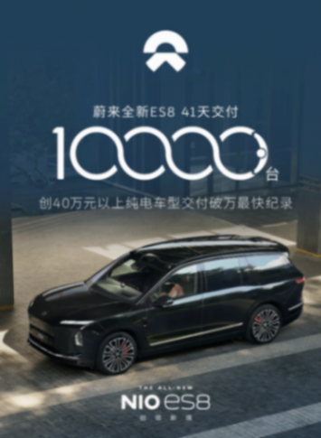 蔚來全新ES8交付破萬